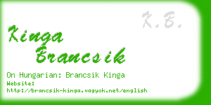 kinga brancsik business card